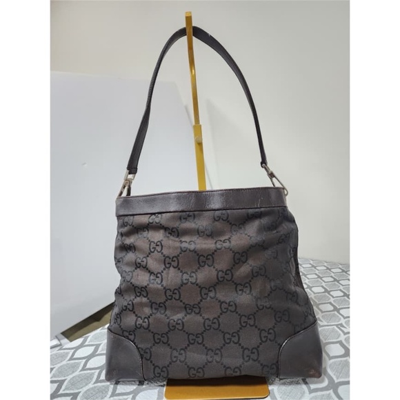 Authentic Gucci GG Nylon Shoulder Bag Black - Picture 11 of 11